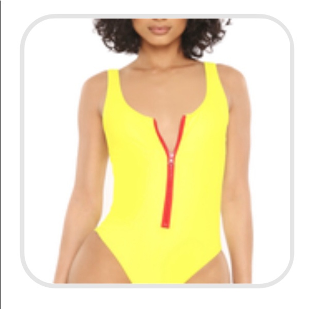 Yellow swimsuit